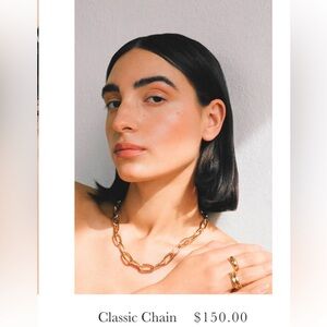 Classic Gold Chain Necklace by Young Frank